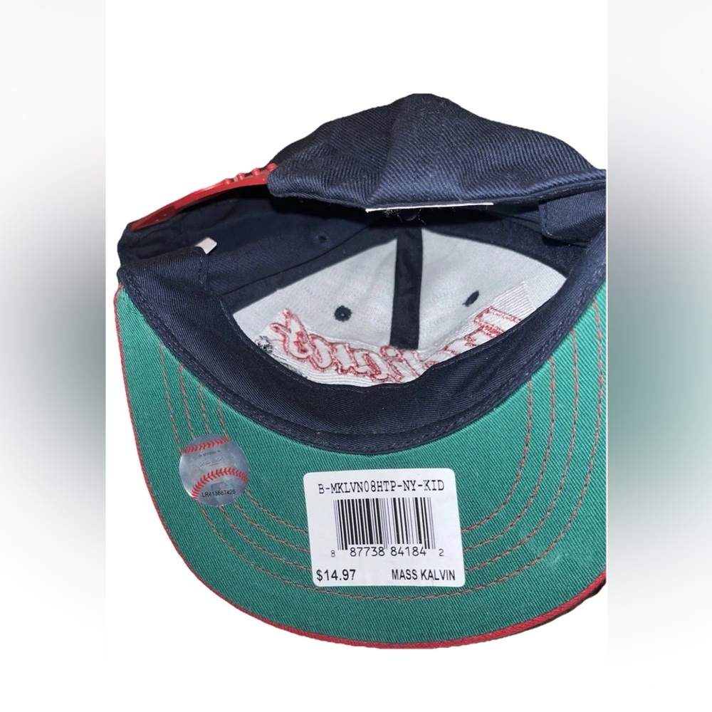 Cleveland Indian’s MLB Script Snapback Hat - Navy Blue Vintage 90s Y2K NWT - Picture 5 of 6
